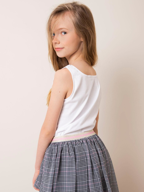 Biały top dziewczęcy