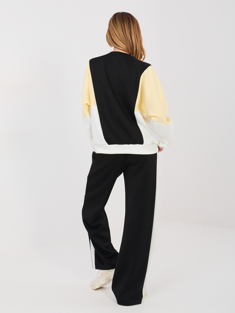 Czarny casualowy komplet z bluzą bez kaptura RUE PARIS