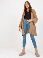 Hurt Ciemnobeżowy dzianinowy kardigan oversize OCH BELLA 