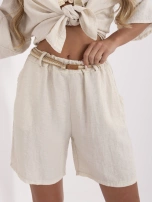 Jasnobeżowe letnie szorty od kompletu