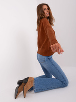 Hurt Brown asymmetric batwing sweater.