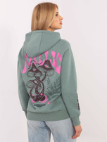 Hurt Pistacjowa dresowa bluza z kieszeniami SUBLEVEL