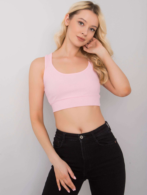Jasnoróżowy crop top Lily RUE PARIS