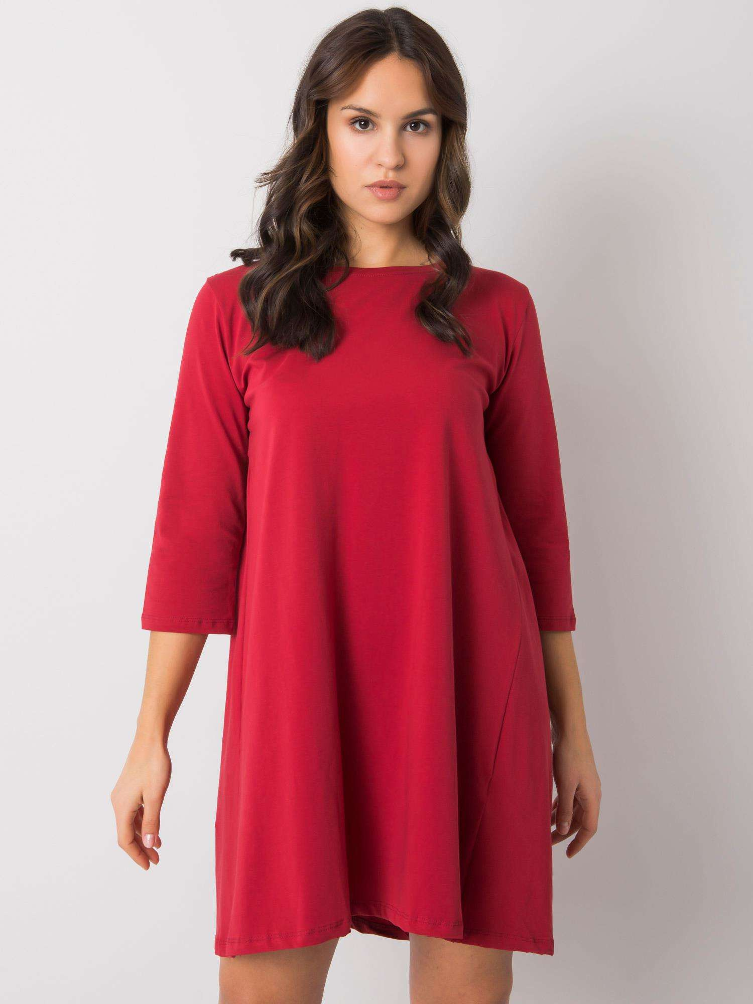 Bordeaux Damenkleid mit Spitze Jamelia RUE PARIS.