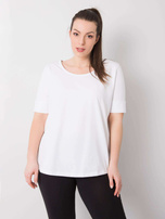 Bílý základní tričko plus size Missy.