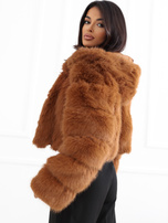 Hurt Light brown transitional jacket with a hood.