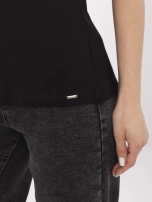 Czarny bawełniany t-shirt basic