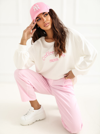  Ecru damska bluza o kroju oversize RUE PARIS  