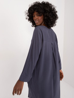Hurt Granatowa sukienka koszulowa oversize SUBLEVEL