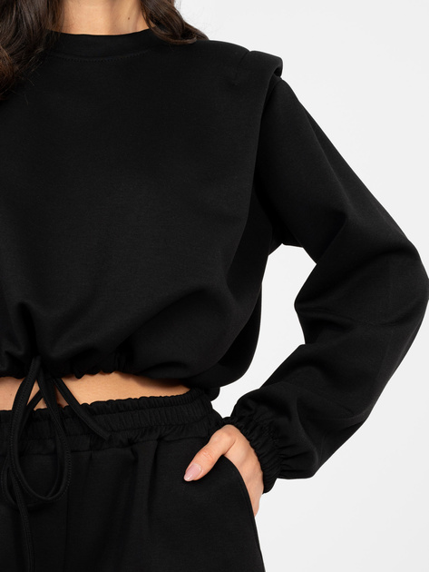 Czarny komplet ze spodniami typu jogger RUE PARIS