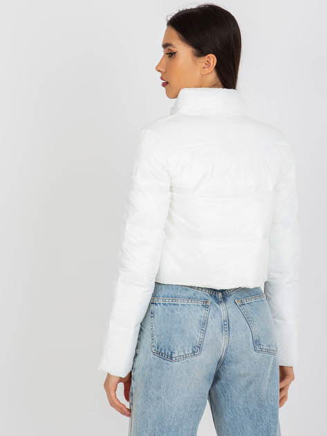 Hurt Ecru krótka przejściowa kurtka pikowana bez kaptura