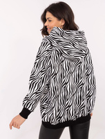 Hurt Biało-czarna damska bluza w zwierzęcy wzór