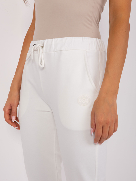 Hurt Ecru spodnie dresowe z troczkami i kieszeniami