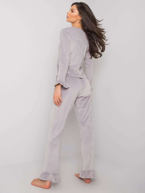 Szara piżama welurowa ze spodniami Camille RUE PARIS