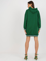 Hurt Ciemnozielona długa bluza rozpinana z kapturem 