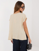 Beżowa letnia bluzka z domieszką lyocellu