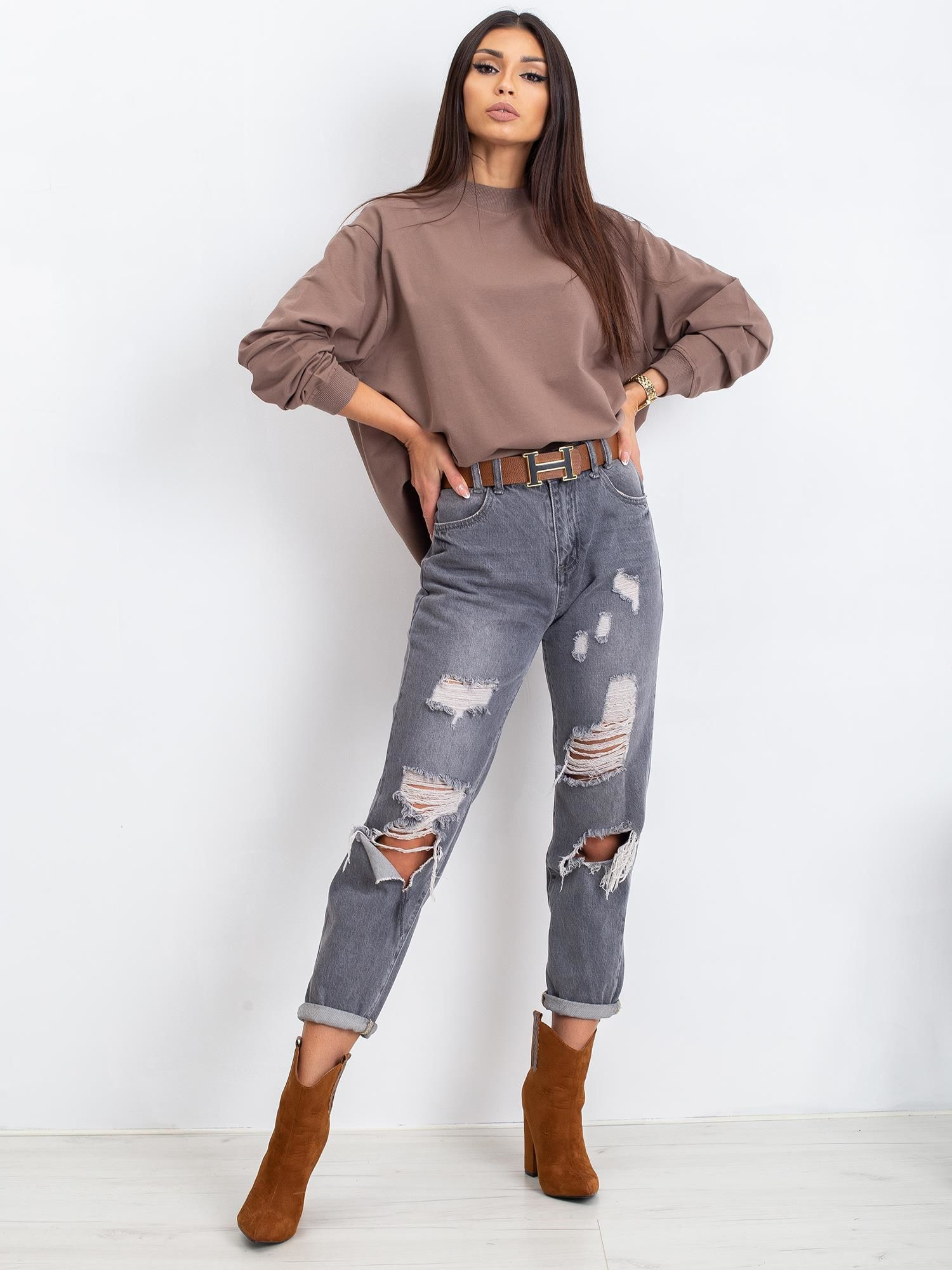 Kawowa bluza Twist
