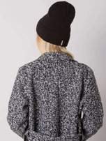 Czarna czapka damska z dzianiny RUE PARIS