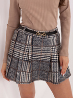 Granatowe rozkloszowane spódnico-szorty