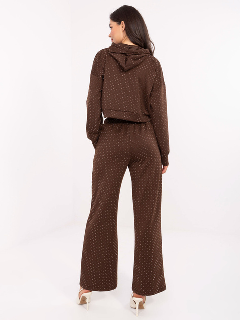 Brązowy dwuczęściowy komplet z dżetami RUE PARIS