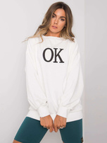 Ecru Sweatshirt ohne Kapuze Angeline.