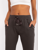 Hurt Khaki dresowe spodnie basic z kieszeniami Aprilia