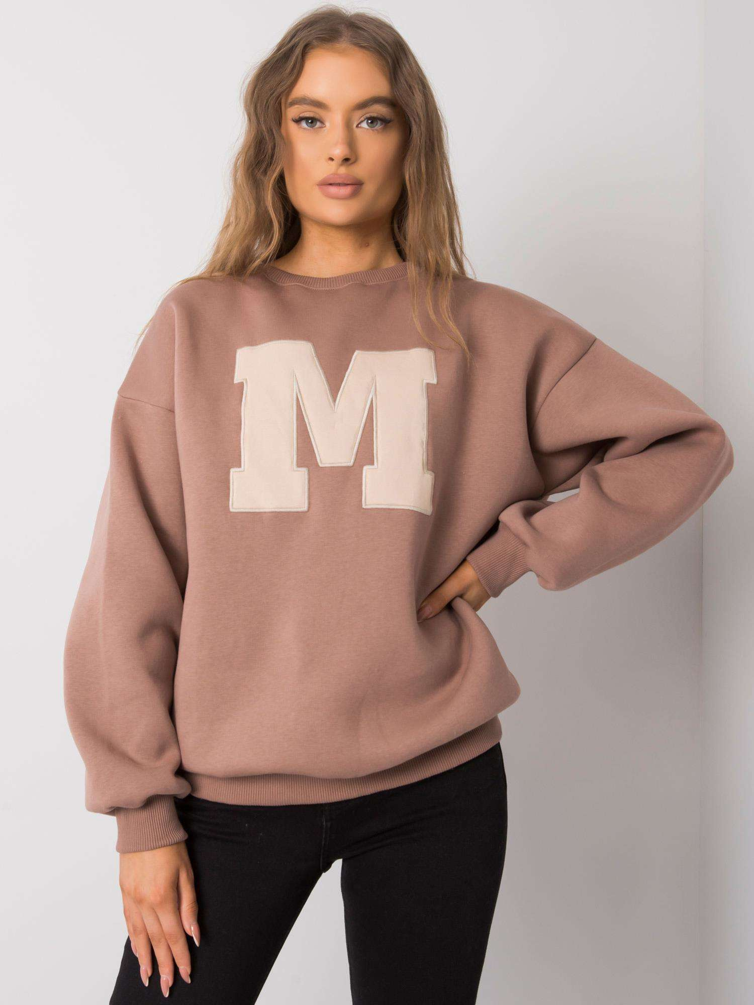 Dark beige cotton sweatshirt Armelle