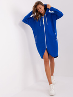 Hurt Kobaltowa rozpinana bluza basic z bawełny Stunning