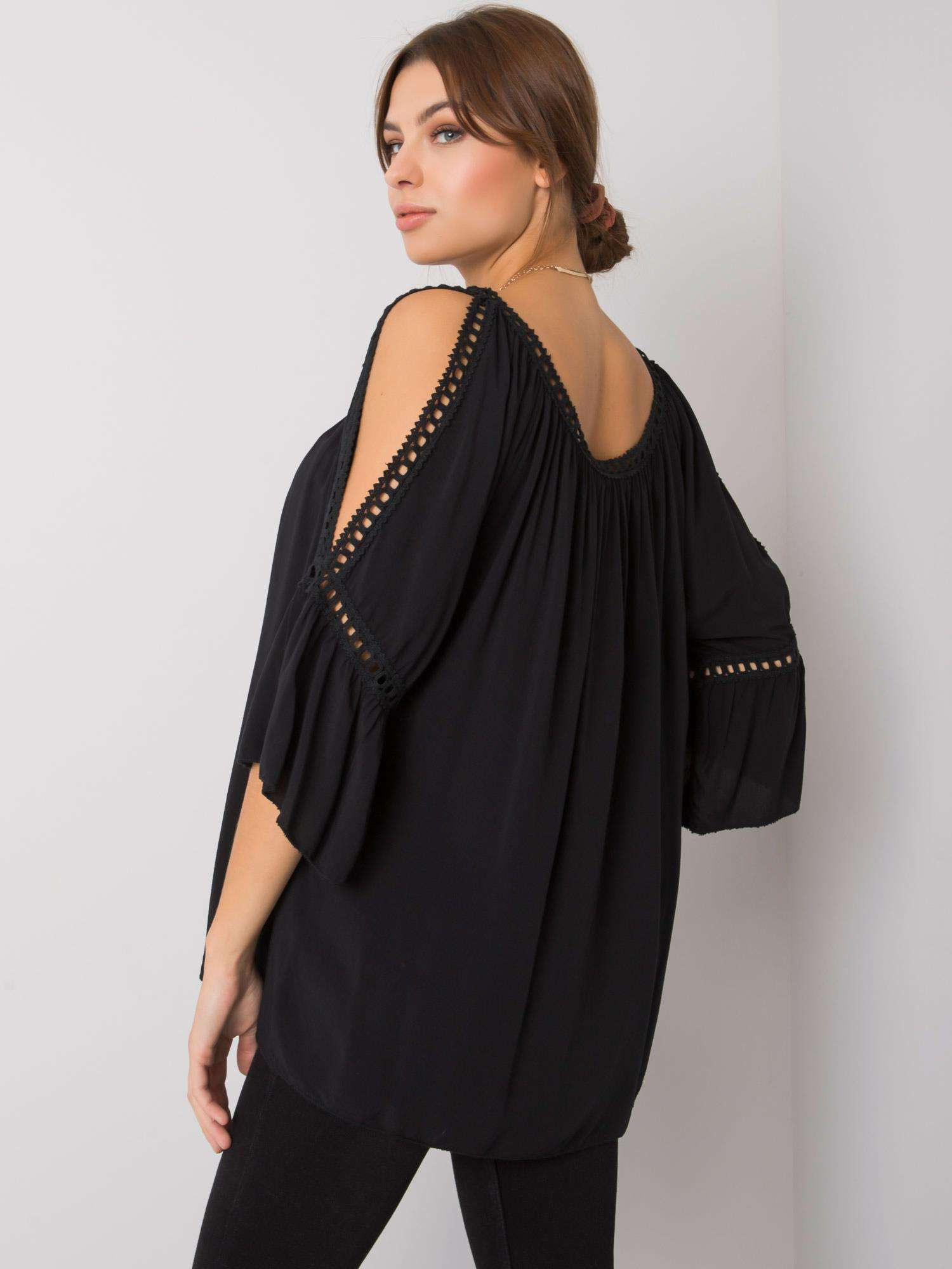 Schwarze Bluse aus Viskose Kearney OCH BELLA.