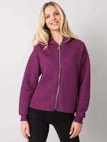 Purple quilted basic hoodie Melanie.