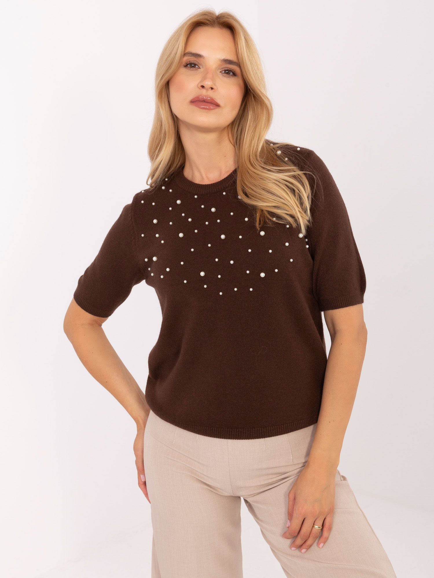 Sweter brązowy