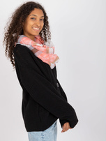 Koralowa damska chusta komin z wiskozy 