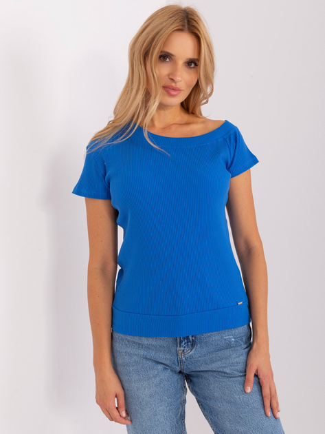 Hurtownia Ciemnoniebieska bluzka basic na co dzień