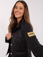 Hurtownia Czarna przejściowa kurtka z kołnierzykiem