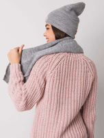 Szary komplet dzianinowy na zimę RUE PARIS