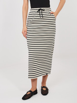 Jasnobeżowa długa spódnica z grubej bawełny SUBLEVEL 