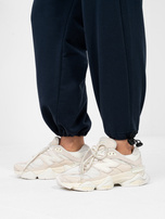 Granatowe dresowe spodnie joggery z bawełny