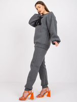 Ciemnoszary melanżowy komplet dresowy damski Edvige  