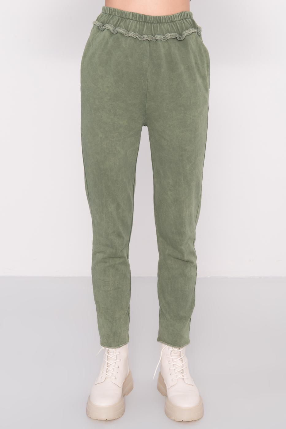 Khaki spodnie dresowe rurki BSL
