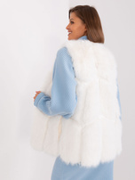 Hurtownia Ecru kamizelka futrzana z podszewką