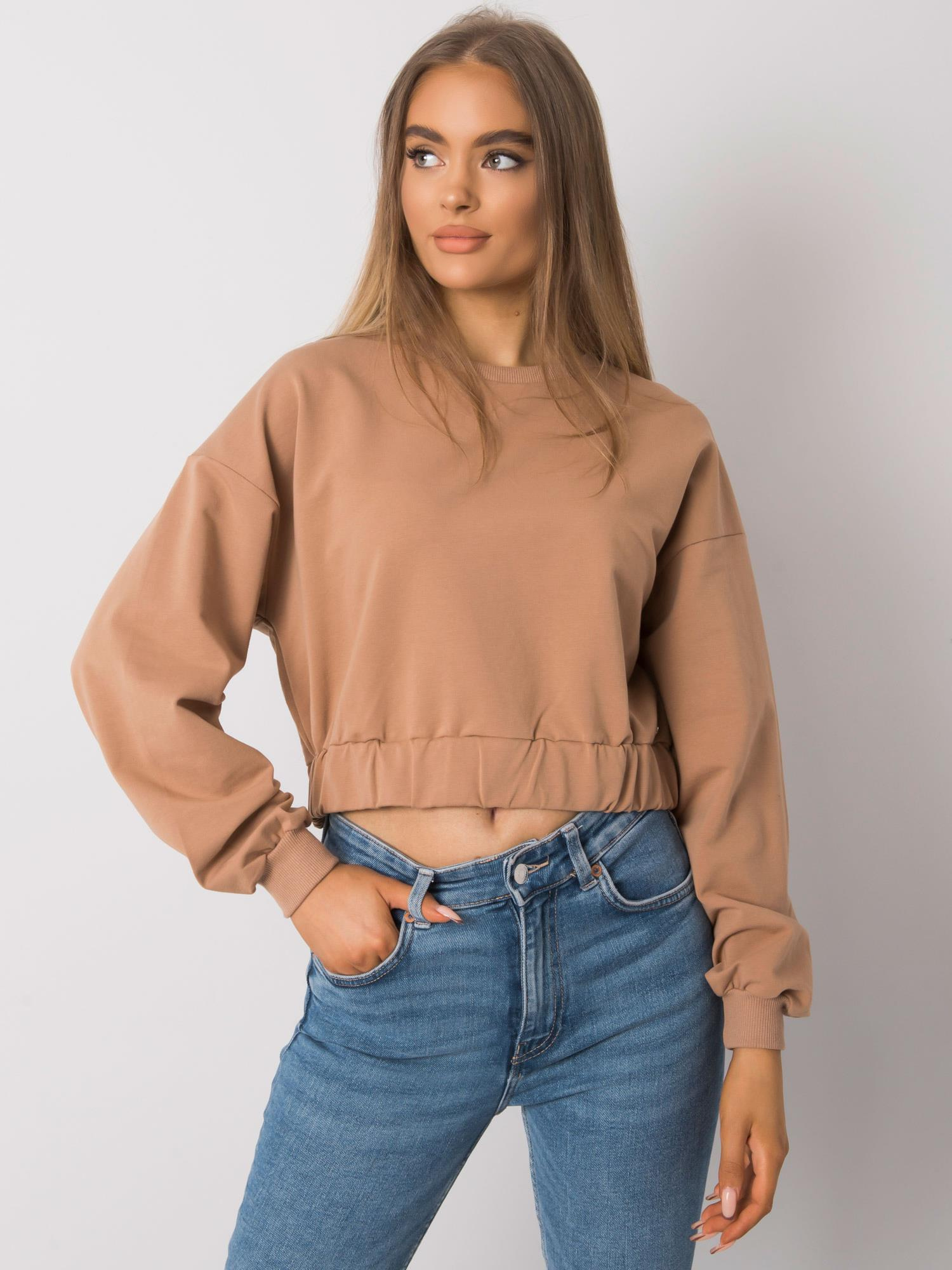 Camel cotton women's sweatshirt Elain