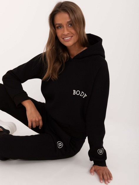 Hurt Czarny ocieplany komplet dresowy ze spodniami