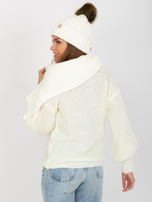 Hurt Ecru komplet zimowy z czapką i szalikiem Rubby RUE PARIS 