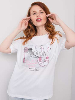 White t-shirt with Sierra appliques M