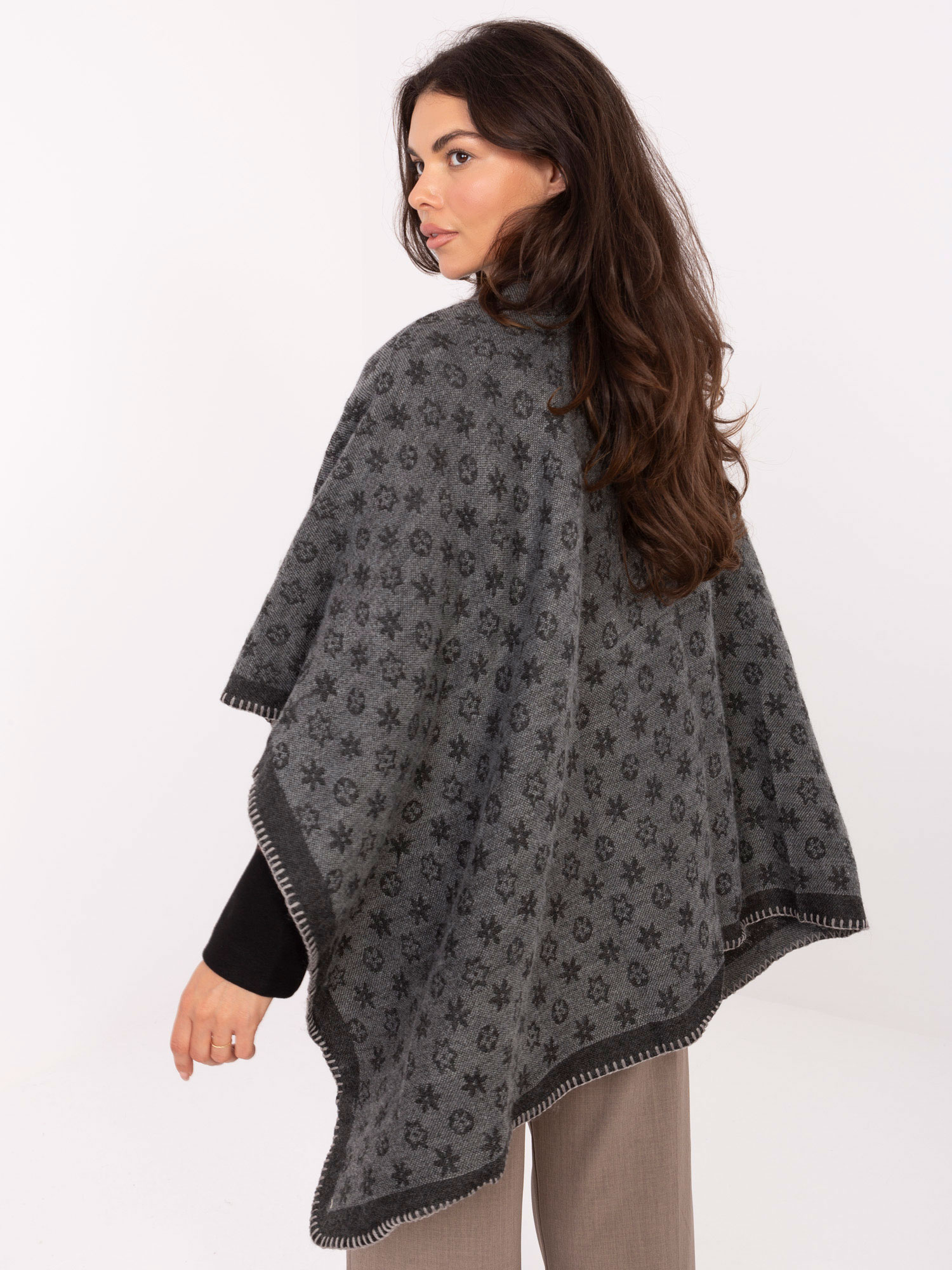 Poncho camelowy