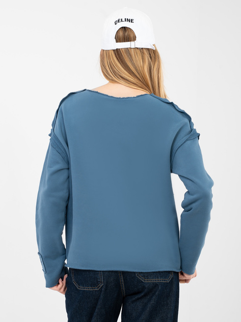 Brudnoniebieska bluza z okrągłym dekoltem NATURAL SIDE
