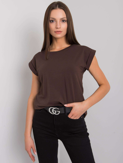 Ciemnobrązowy t-shirt Revolution