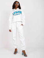 Ecru komplet dresowy z nadrukiem Laraina