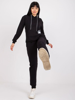 Czarny komplet dresowy bawełniany Mariami