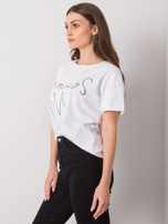 Biały t-shirt z nadrukiem Aosta